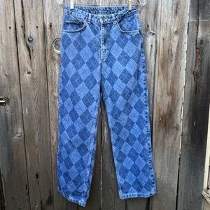 Ragged Jeans Diamond print Woman's size 28.
